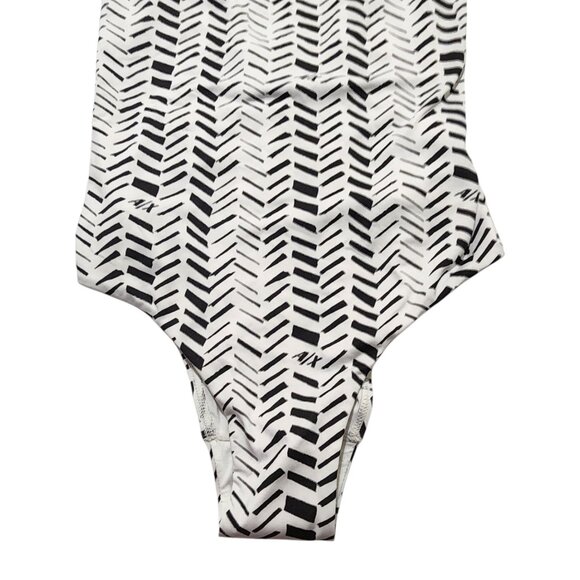 Armani Exchange Black And White Pattern‎ One Piece Swimsuit Womens Size XS - Picture 6 of 7